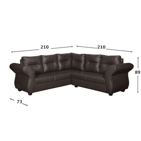 Sofa Seccional 3-2 Emma PU Café-2