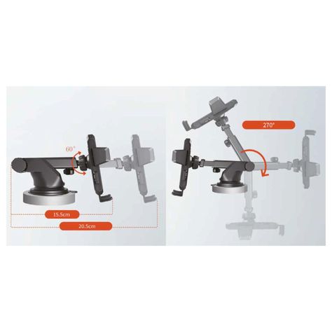 Soporte de Celular Hasta 6 Pulgadas Con Brazo Para Auto-1