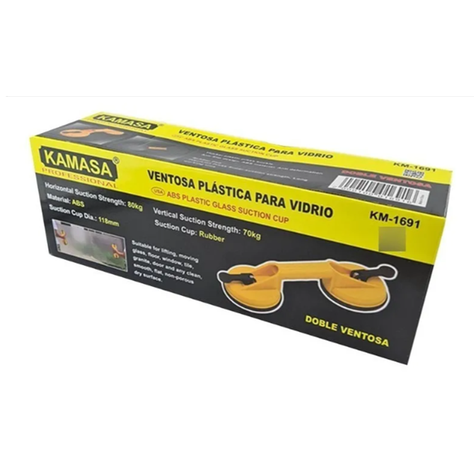 Ventosa Doble Para Vidrio 80 - 70 Kg Kamasa Km1691-3