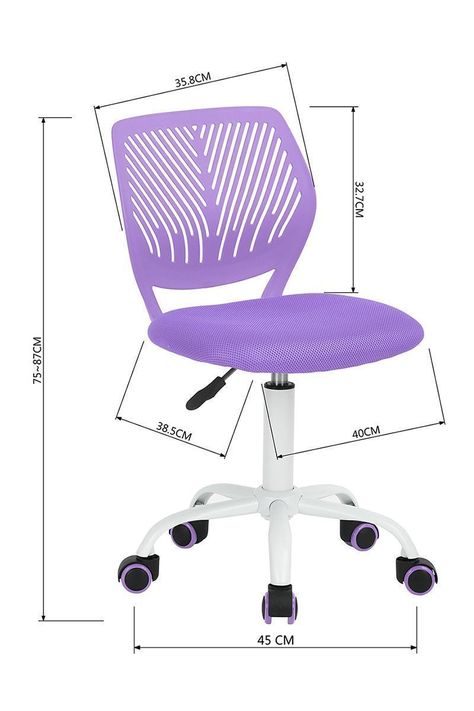Silla Oficina PP Altura Ajustable Lila-2