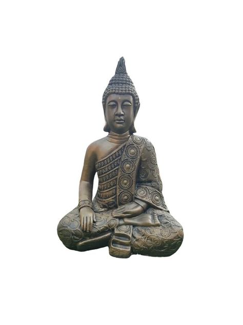 Buda Meditación Mudra Bhumisparsha Golden Line 50 cm -0