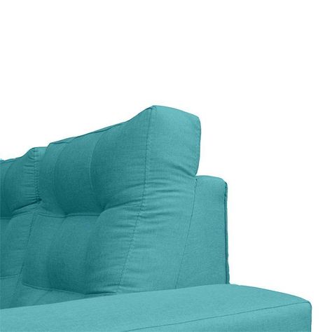 Sofá Antu Chenille Tipo Lino Turquesa 3 Cuerpos-2
