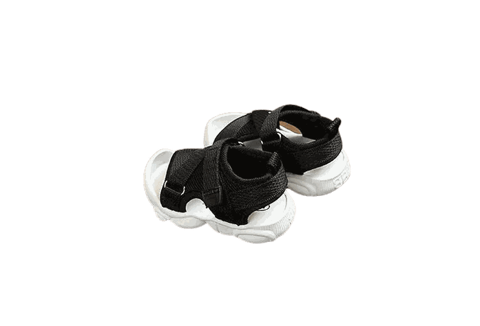 Sandalia bebe velcro negro-1