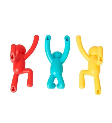 Set 3 Perchas Muro Buddy Multicolor -2
