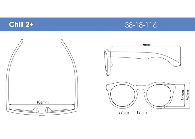 Lentes De Sol Para Niños Chill 2+ Celeste-2