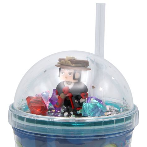 Vaso Robot Vaquero Azul Claro Diseño Robot Glitter y Diamantes-2