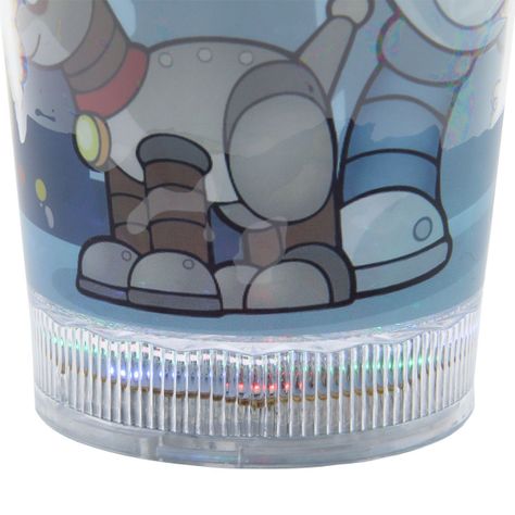 Vaso Robot Vaquero Azul Claro Diseño Robot Glitter y Diamantes-3