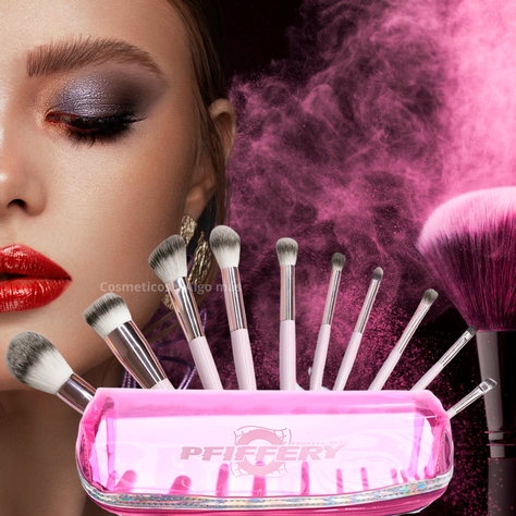 Set de10 brochas profesionales de maquillaje con e-1