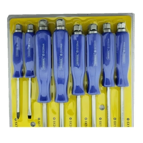 Destornilladores Golpe Punta Magnetica 12 Pcs Crow-1