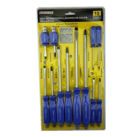 Destornilladores Golpe Punta Magnetica 12 Pcs Crow-0