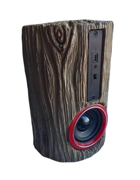 PARLANTE BLUETOOTH PORTA CEL DISEÑO TRONCO 16 X 9 CMS-0