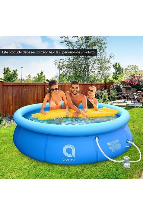 Piscina Inflable con Filtro 2074L 63x240cm Celeste-5