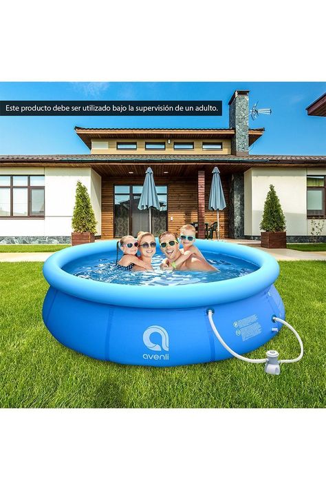 Piscina Inflable con Filtro 2074L 63x240cm Celeste-1