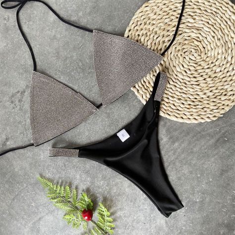 Bikini Triangulo con Piedras Colaless-1