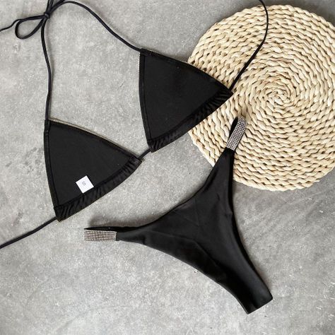 Bikini Triangulo con Piedras Colaless-2