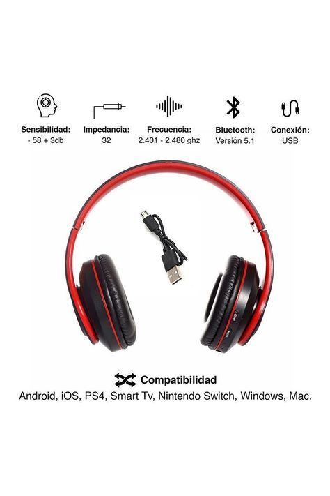Audífonos Headphones BT B39 Negro-2