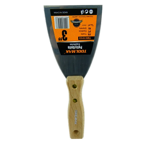 Espatula Recta Mango De Madera 3 Pulgadas Toolmak-0