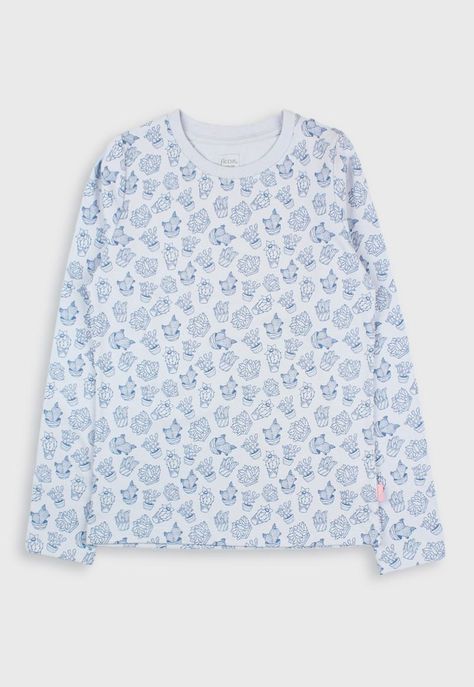 Polera junior niña estampada day to day 761-0