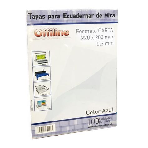 Tapa para encuadernar Mica Azul Carta 100 Unidades-0