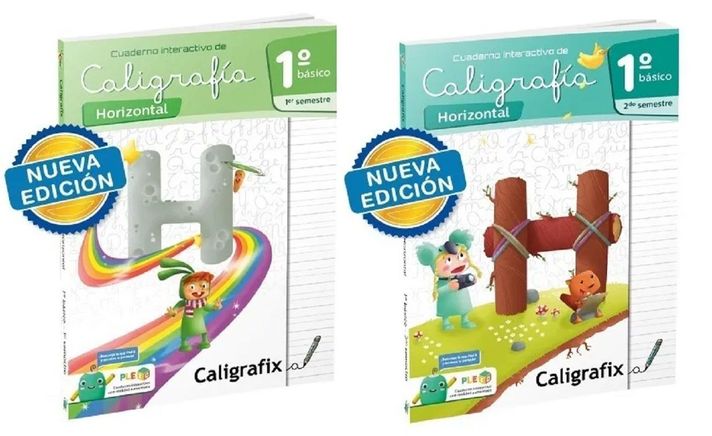 Pack Caligrafix Caligrafía Horizontal 1básico 1 Y 2 Semestre-0
