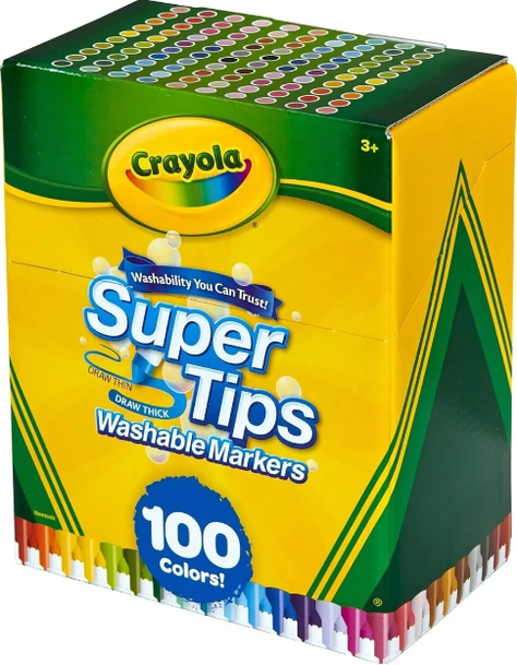 Marcadores Super Tips Lavables 100 Unidades -1