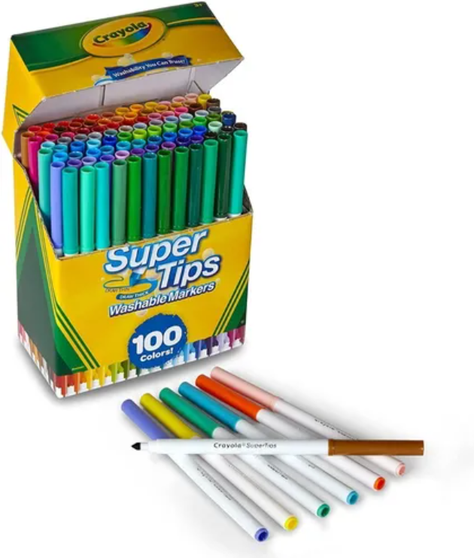 Marcadores Super Tips Lavables 100 Unidades -2