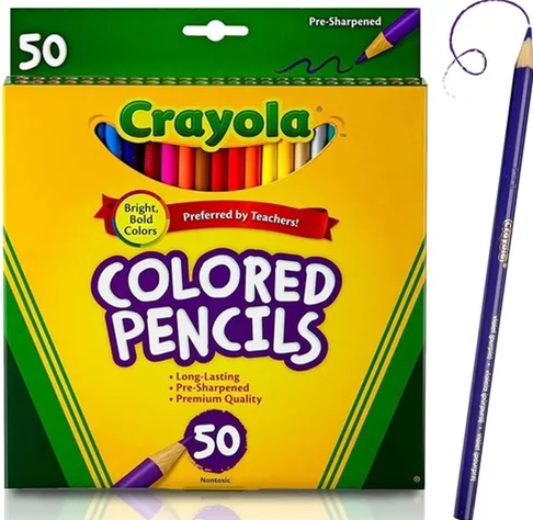 50 Lápices De Colores Crayola Colored Pencils-0