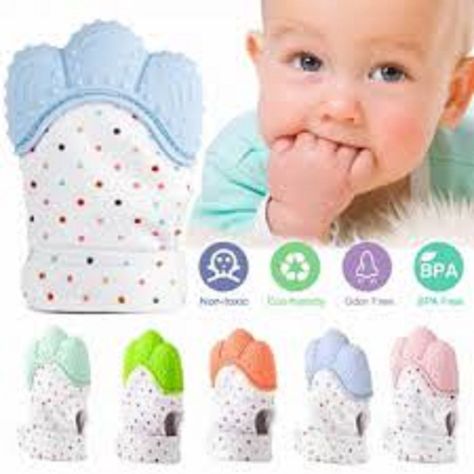 Guante Mordedor silicona bebe color niño-0