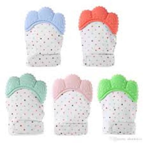 Guante Mordedor silicona bebe color niño-2