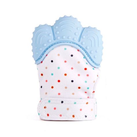 Guante Mordedor silicona bebe color niño-1