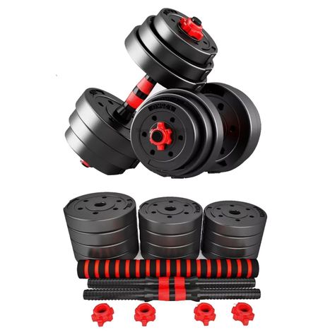 Set Mancuernas Convertibles a Barra Ajustables 20 Kg-0