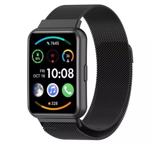 Correa Magnetica Compatible Con Huawei Watch Fit 2  Plata-3