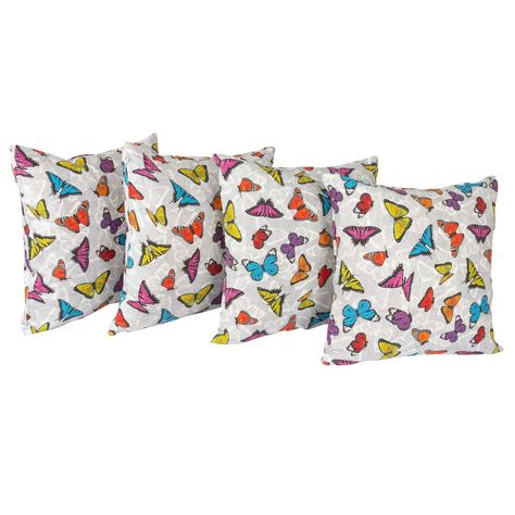  Set  4 cojines Lona Española Mimi 50x50 cm Gris-0