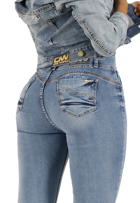 Jeans One World Melody Lentejuelas Mujer-3