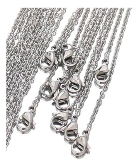 Cadenas Acero Quirurgico Cd02 C Plateado 10unds 50cm X2mm-3