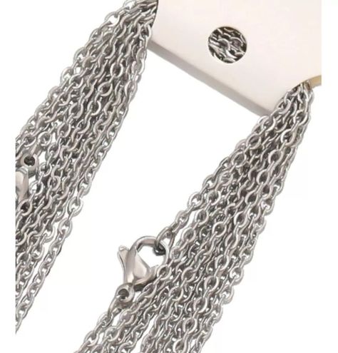 Cadenas Acero Quirurgico Cd02 C Plateado 10unds 50cm X2mm-1