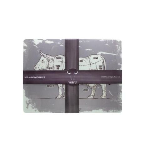 SET 6 INDIVIDUALES WAYU PVC-0