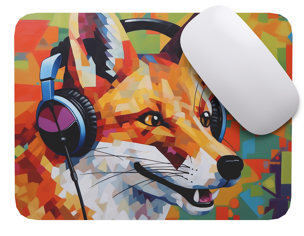 Mouse Pad Zorro Arte de animales - 17cm X 21cm D97-1