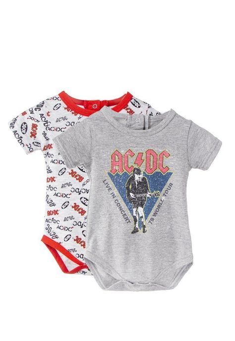 Body Bebe Rock Gris AC/DC-0