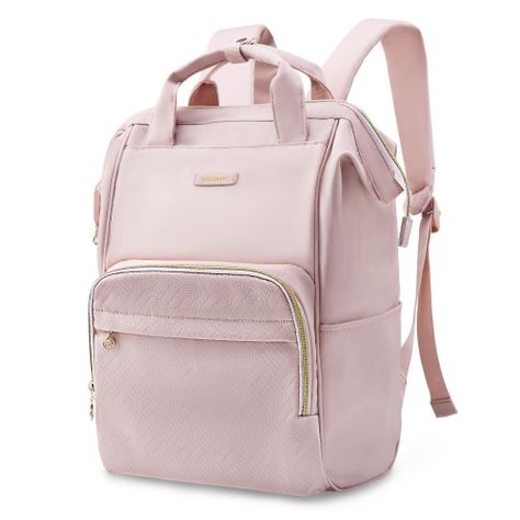 Bagsmart Mochila de viaje notebook 15.6" Rosado-0