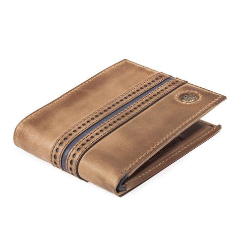Billetera Gino Rodinis  Borsalino 155 Café/Azul-3