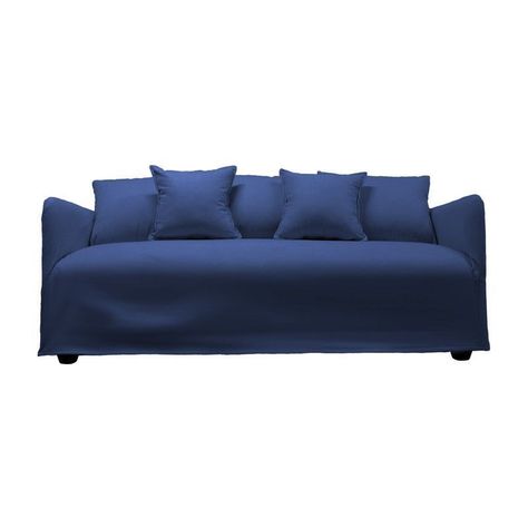 Sofá Dua Chenille Azul 3C-0
