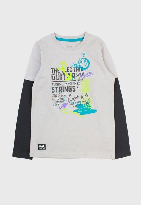 Polera kids niño doble manga power 235-0