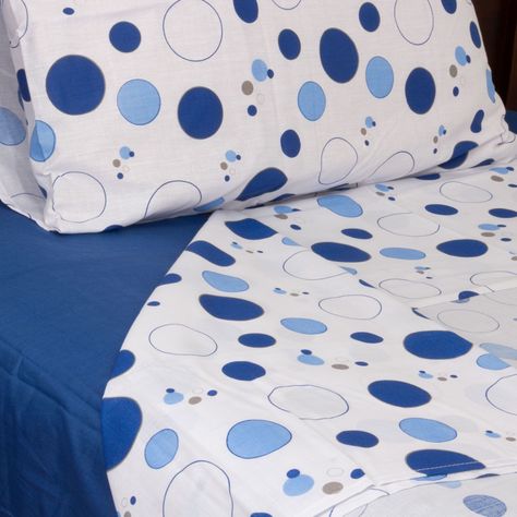 Juego De Sabanas Burbujas 2 Azul-0