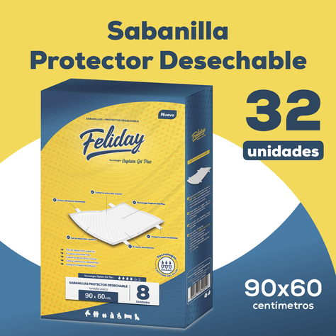 Sabanilla Feliday Capture Gel Plus Absorción Superior 32 Un-1