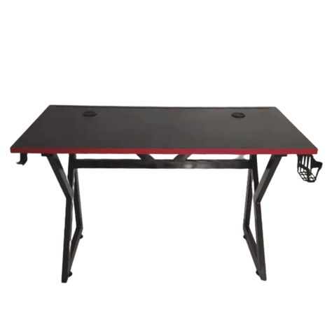 Escritorio Gamer K ROJO LUZ LED 130 CM patas de fierro  -1