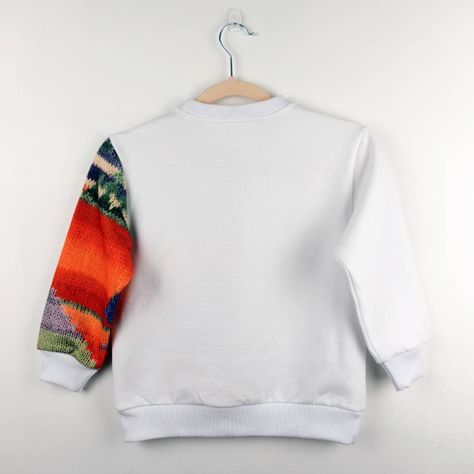 Polerón Ethnic Blanco cuello redondo niños-1