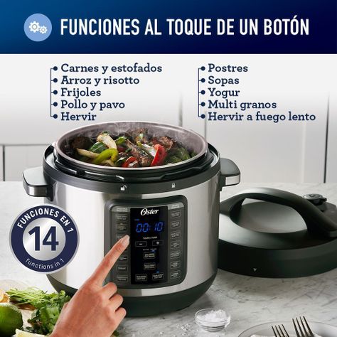 Multi olla rápida XL Oster® 7.5 litros con 14 funciones CKSTPCEC8801-4
