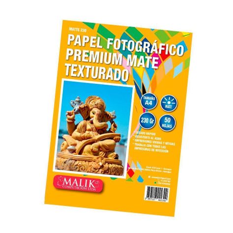 PAPEL MATE TEXTURADO 230GR 50 HOJAS A4-0