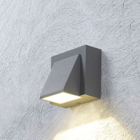 Apliqué LED Decorativo Exterior Para Pared 3W Gris-3